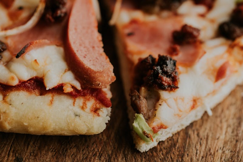 Meat lovers dion's pizza loaded with proteins