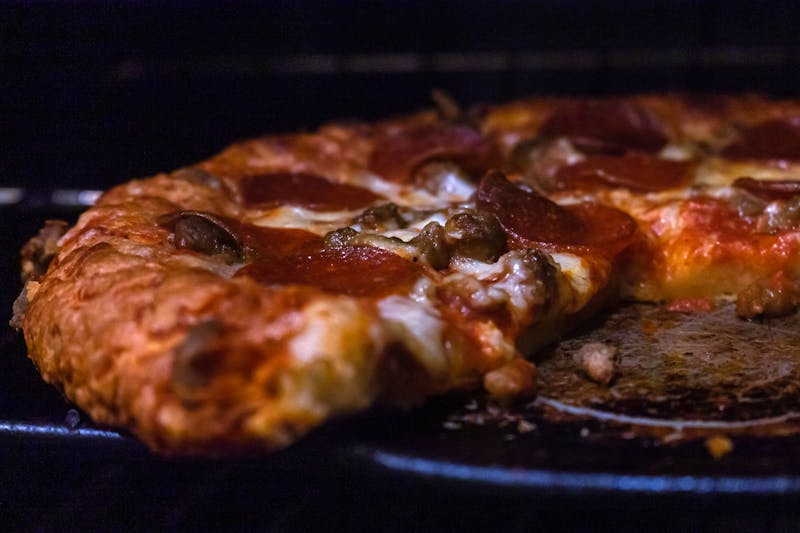 Pepperoni supreme dions pizza loaded with toppings